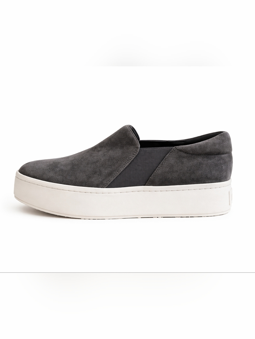VINCE Gray Suede Platform Slip-On Sneakers Sz 39 (US 8.5–9) Minimal Luxe Casual - Picture 3 of 15
